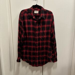 ORO Los Angeles Men’s Sz Large The Red Leon Plaid Shirt Flannel Granola Outdoors